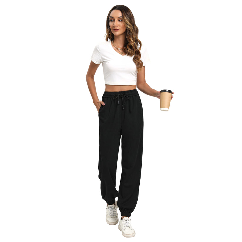 Cinch Bottom Elastic Waist Sweatpants