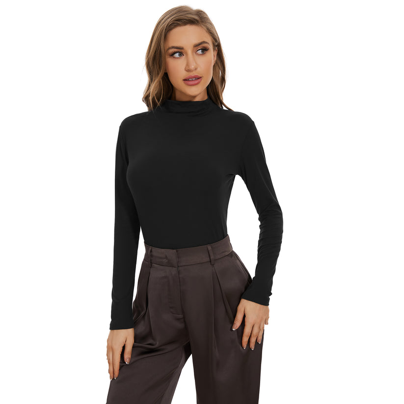 Basic Long Sleeves Turtleneck Top