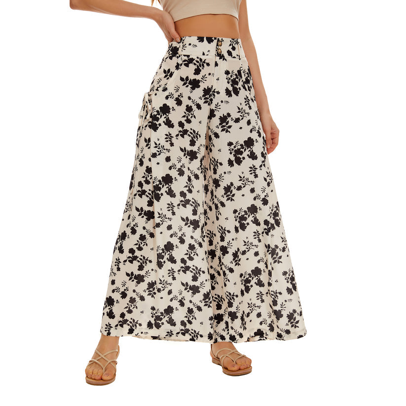 Ditsy Floral High Waist Palazzo Pants